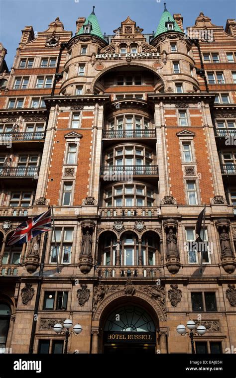 Facade Of The Hotel Russell Russell Square London England Stock