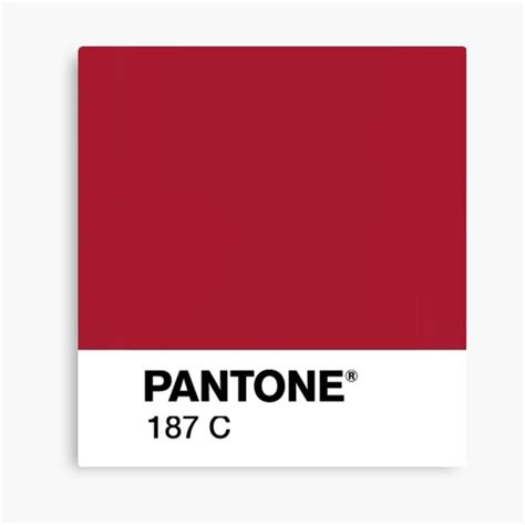 Pantone 187 C Canvas Print For Sale By Unabeara Redbubble