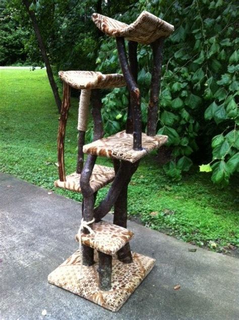 Rustic And Unique Cat Tree By Furwoodforest On Etsy If I Were Talented