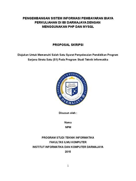 Contoh Proposal Skripsi Sistem Informasi Komputer - Berbagi Contoh Proposal