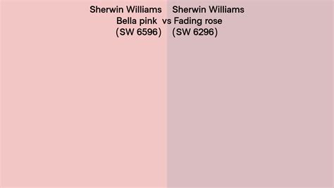 Sherwin Williams Bella Pink Vs Fading Rose Side By Side Comparison