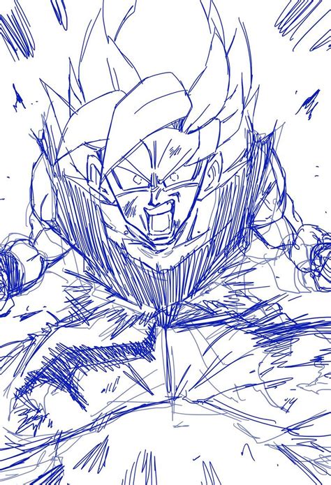 Super Saiyan Rage Powering Up Goku Sketch Dragon Ball Wallpapers