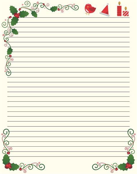 8 Best Free Printable Christmas Stationery Designs Pdf For Free At