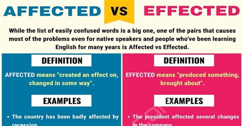 Example Sentences For Affect And Effect Home Decor