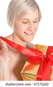 Naked Girl Studio Christmas Gift Stock Photo Shutterstock