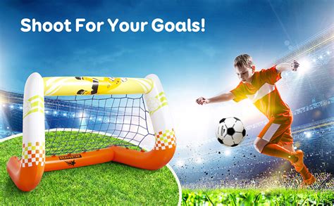 Bravostar Junior Soccer Goal Set Inflatable Soccer Game