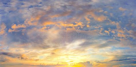 Panorama Of Dramatic Sky Background Stock Image Image Of Weather