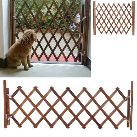 Extendable Instant Fence Wood Retractable Swing Pet Gate Doorways
