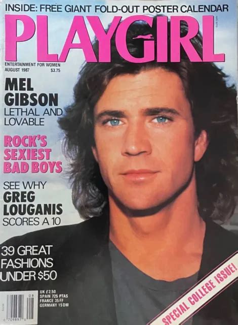 Playgirl August Mel Gibson Cover Vintage Collectable Picclick