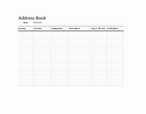 Editable Address Book Template Elegant 40 Printable Editable Address