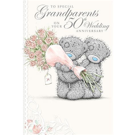 Wedding anniversary gifts for grandparents. Grandparents 50th Anniversary Me to You Bear Card ...