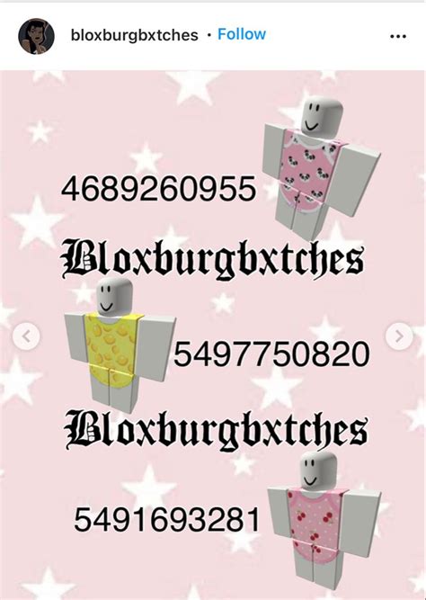 Bloxburg Baby Girl Onesies In 2021 Bloxburg Outfit Codes Bloxburg