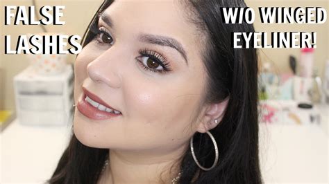 After this, apply black eyeliner to your eyeline to cover any glue marks and you're finished! HOW TO APPLY FALSE LASHES WITHOUT EYELINER!! VERY DETAILED ...