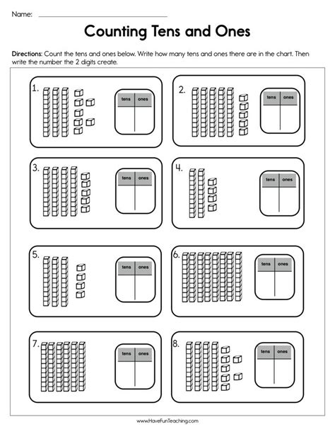 Tens And Ones Worksheet For 1st Grade Free Printable Worksheets Library