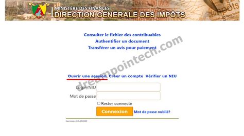 Impots DGI Télédéclaration Attestation en Ligne Cameroun PDF 2023