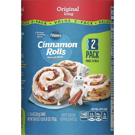 Pillsbury Cinnamon Rolls Original Icing Value 2 Pack 2 Each Instacart