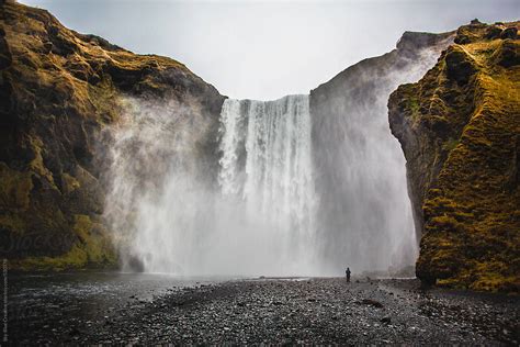 Skógafoss Waterfall Iceland By Stocksy Contributor Sky Blue