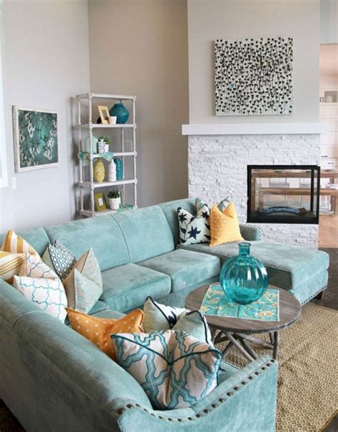 Aqua Blue Color Furniture Ideas Living Room Turquoise
