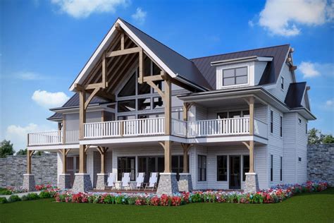 Country Craftsman Lake House Plan With Upstairs Home Theater 92387mx