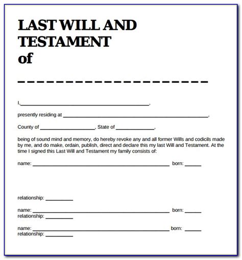 Keep in mind that a last. Free Printable Last Will And Testament Forms Australia ...