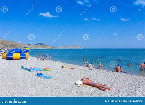 Koktebel Russia Sunny Beach Editorial Image Image Of Crimea