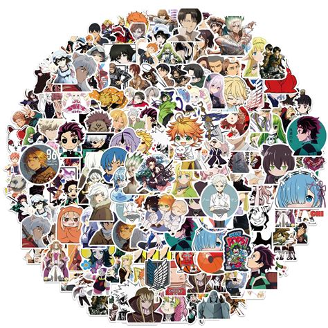 Buy 200 Pcs Mixed Anime Stickers Pack Waterproof Vinyl Classic Cute
