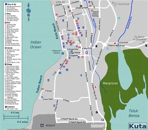Seminyak map detail maps bali indonesia. Kuta - Wikitravel