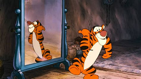 Tigger is recognized as orange fur with black stripes, large eyes, a long chin, a springy tail, and his bouncy personality (both literally and figgeratively). The Mini Adventures of Winnie the Pooh: Pooh and Tigger ...