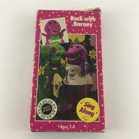 BARNEY VHS TAPE Rock With Barney Sing Along Songs Purple Dinosaur Vintage S PicClick UK