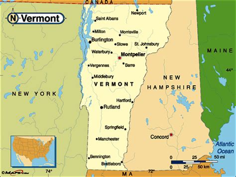 New York Vermont Border Map Cape May County Map