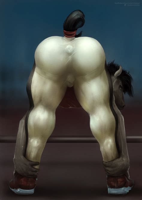 Rule 34 Anthro Anus Anus Outline Ass Bulge Clothed Clothing Equid