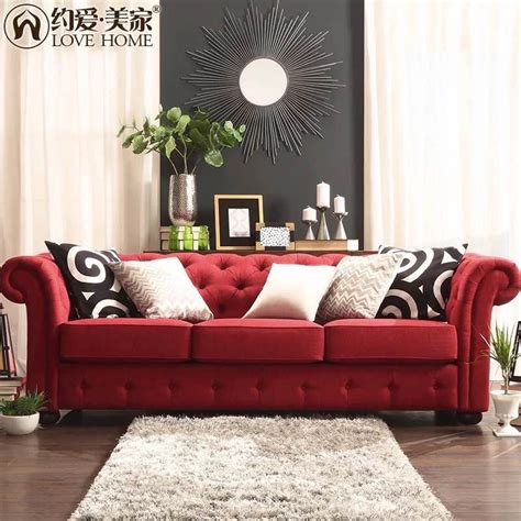 Red Fabric Sofa 2 Redstar Furniture