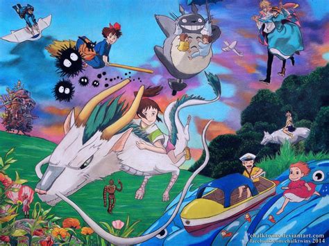 Tribute To Studio Ghibli By Chalktwins On Deviantart Studio Ghibli