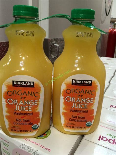 Kirkland Signature Organic Orange Juice 259 Ounce Bottles Costcochaser