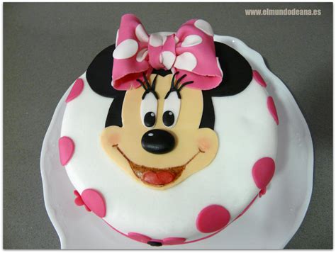 Prueba Tarta De Minnie Mouse Decoración Con Fondant