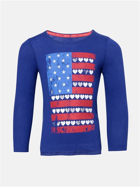 Buy Indigo Crush Round Neck Full Sleeve T Shirt For Girls For Girls