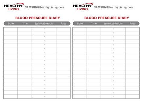 Chart Blood Pressure Log Sheet Organized Pinterest Blood Pressure