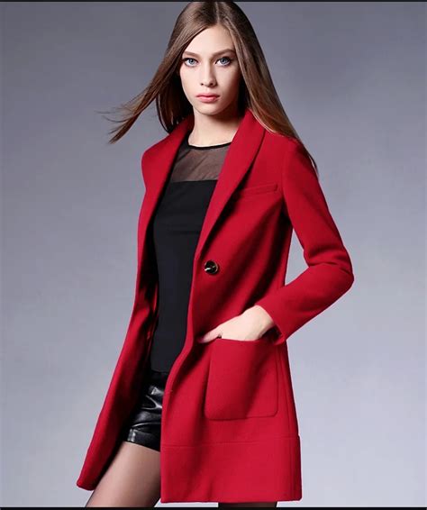 Elegant Ladies Winter Coat Luxurious Brand Wool Overall Latest Fashion