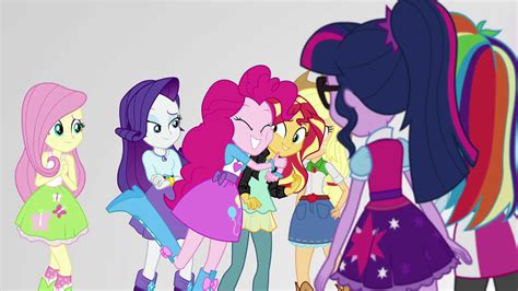 Image Pinkie Pie Hugging Sunset Shimmer Egs3png My Little Pony