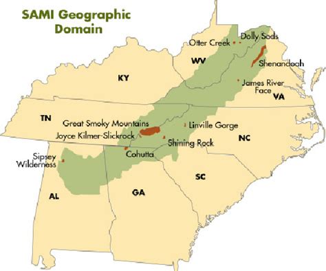 Appalachian Smoky Mountains Map