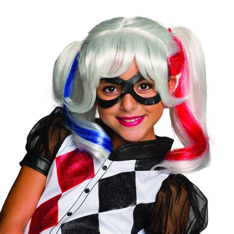 Halloweeen Club Costume Superstore Dc Super Heroes Harley Quinn Child Wig