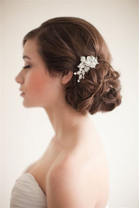 Flower Rhinestone Bridal Comb Floral By Melindarosedesign