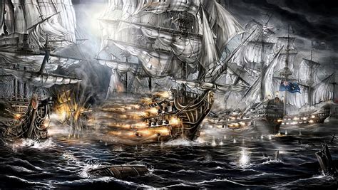 Battle Guerra Ship Ocean Hd Wallpaper Peakpx