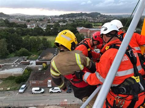Fire Crews Take Over Bridport Building Site To Rescue Two People From
