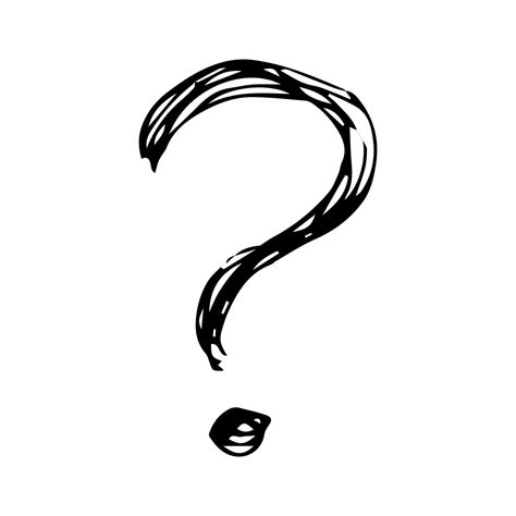 Hand Drawn Question Mark Symbol Black Sketch Question Mark Symbol On White Background 17396533