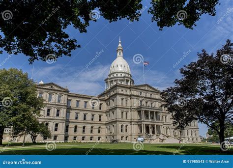 Michigan State Capitol Stock Image Image Of Building 97985543