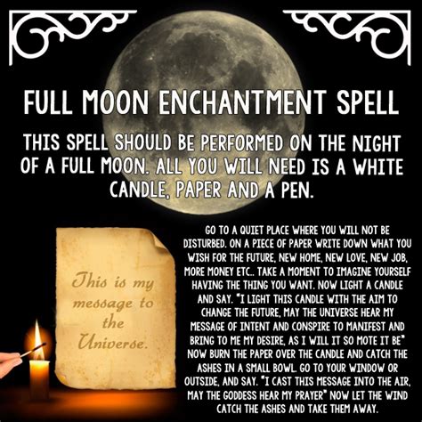 Wicca Teachings • A Spell For Tonights Full Moon Full Moon Spells