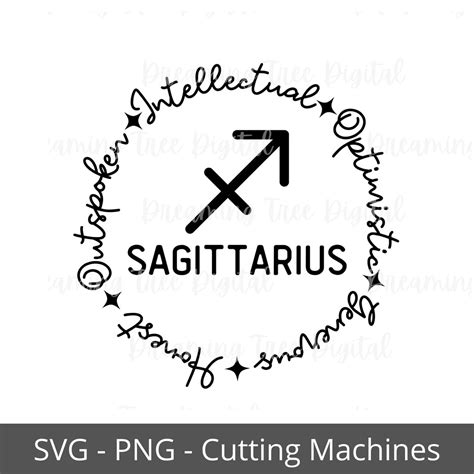 Sagittarius Zodiac Sign Svg Zodiac Svg Sagittarius T Instant
