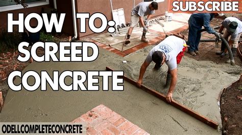 How To Screed Concrete Youtube