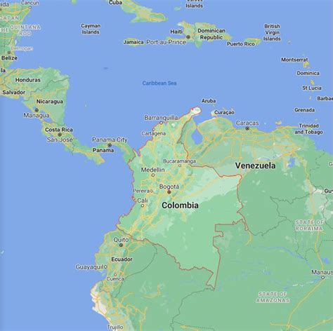 Colombia Solid Black Outline Border Map Of Country Ar